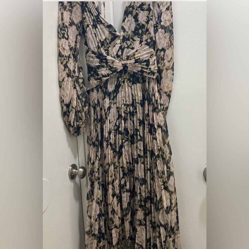 Elegant Floral Long Sleeve Dress